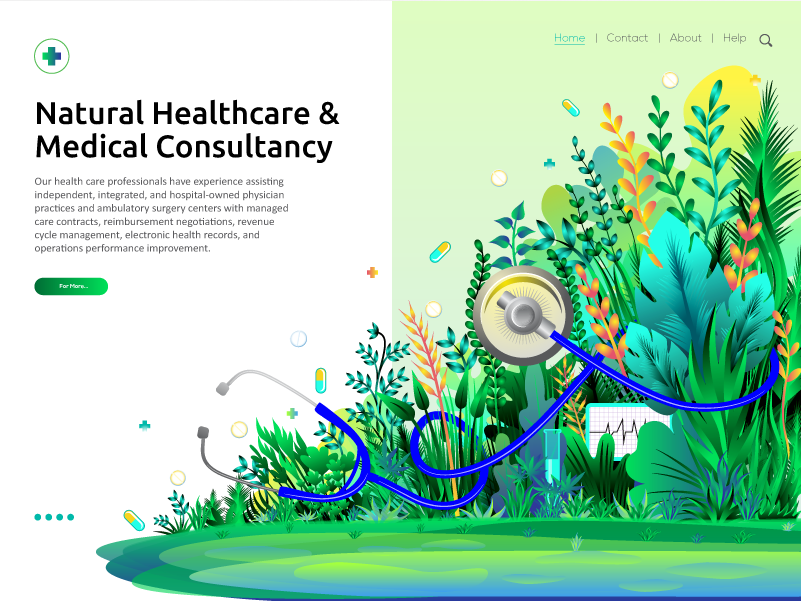 Natural Healthcare & Medical Consultancy Illustration
