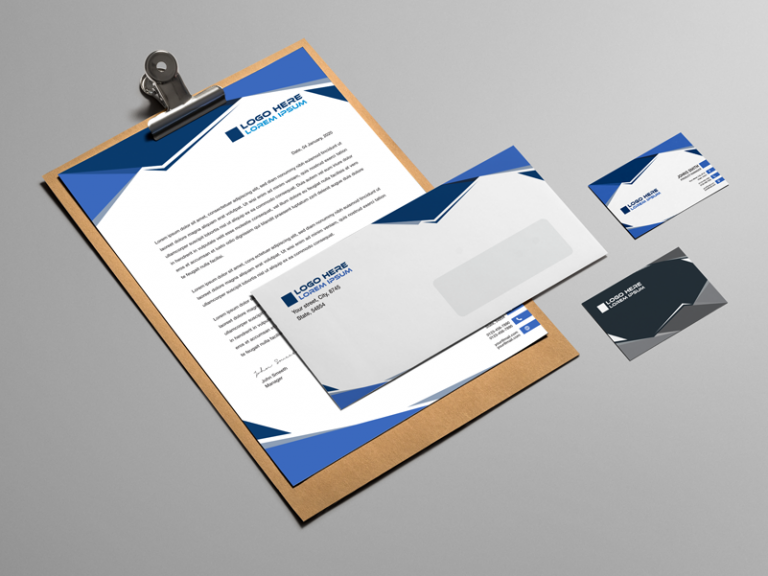 Corporate Stationery Design Blue